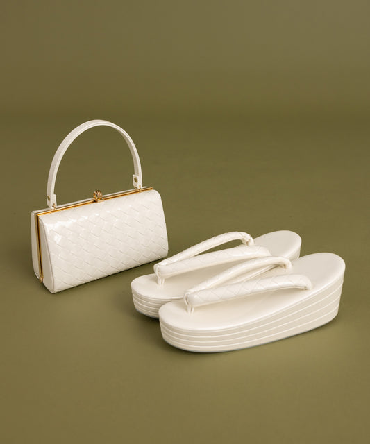 草履バッグセット -ホワイト系