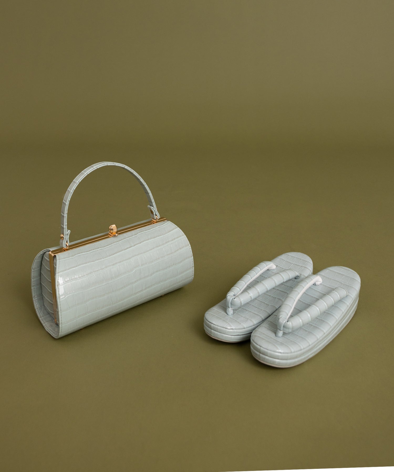 草履バッグセット -サックスブルー