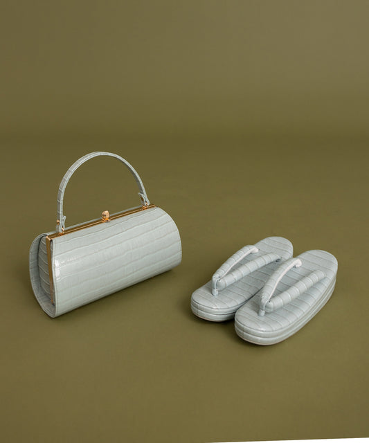 草履バッグセット -サックスブルー