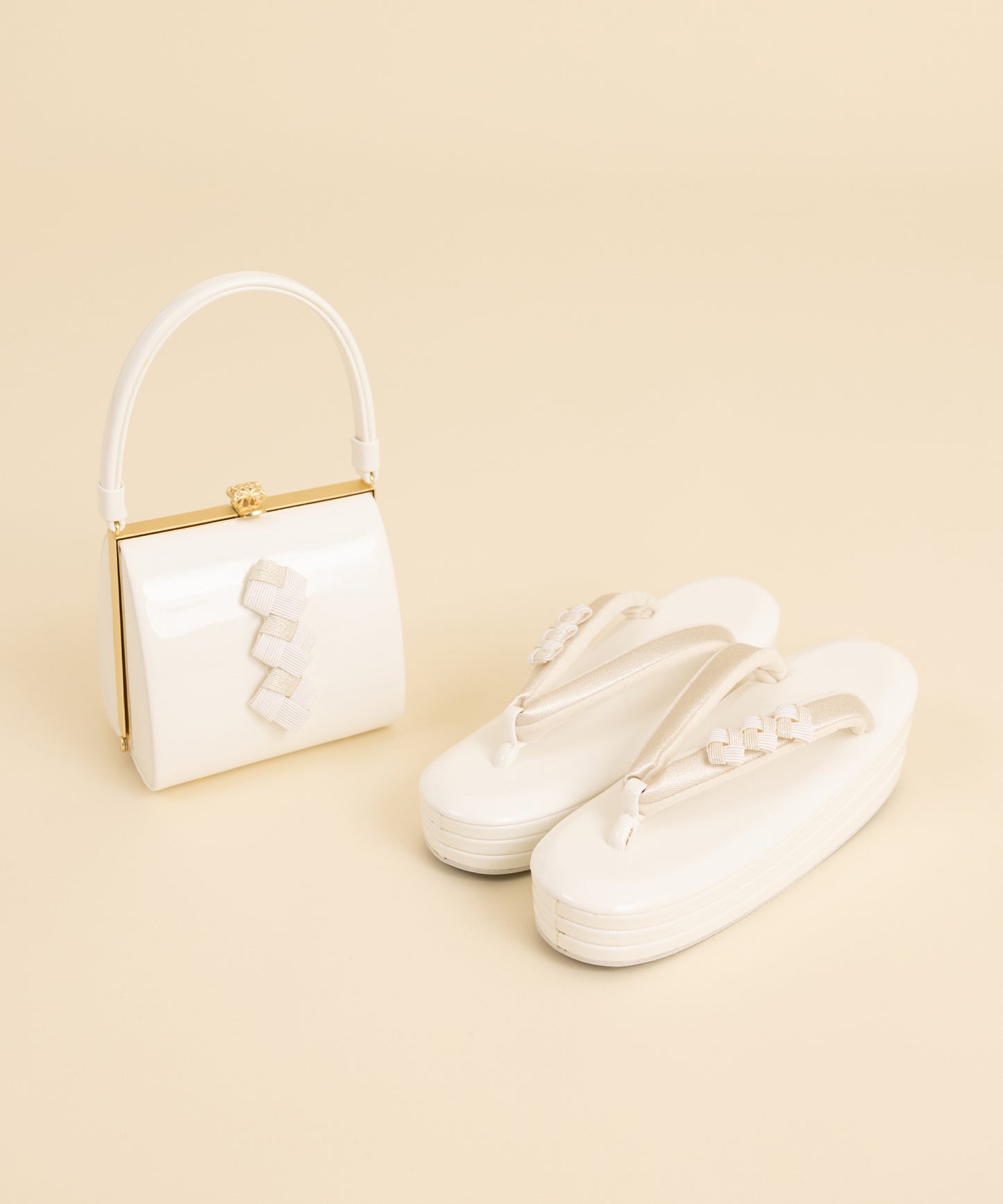草履バッグセット -ホワイト