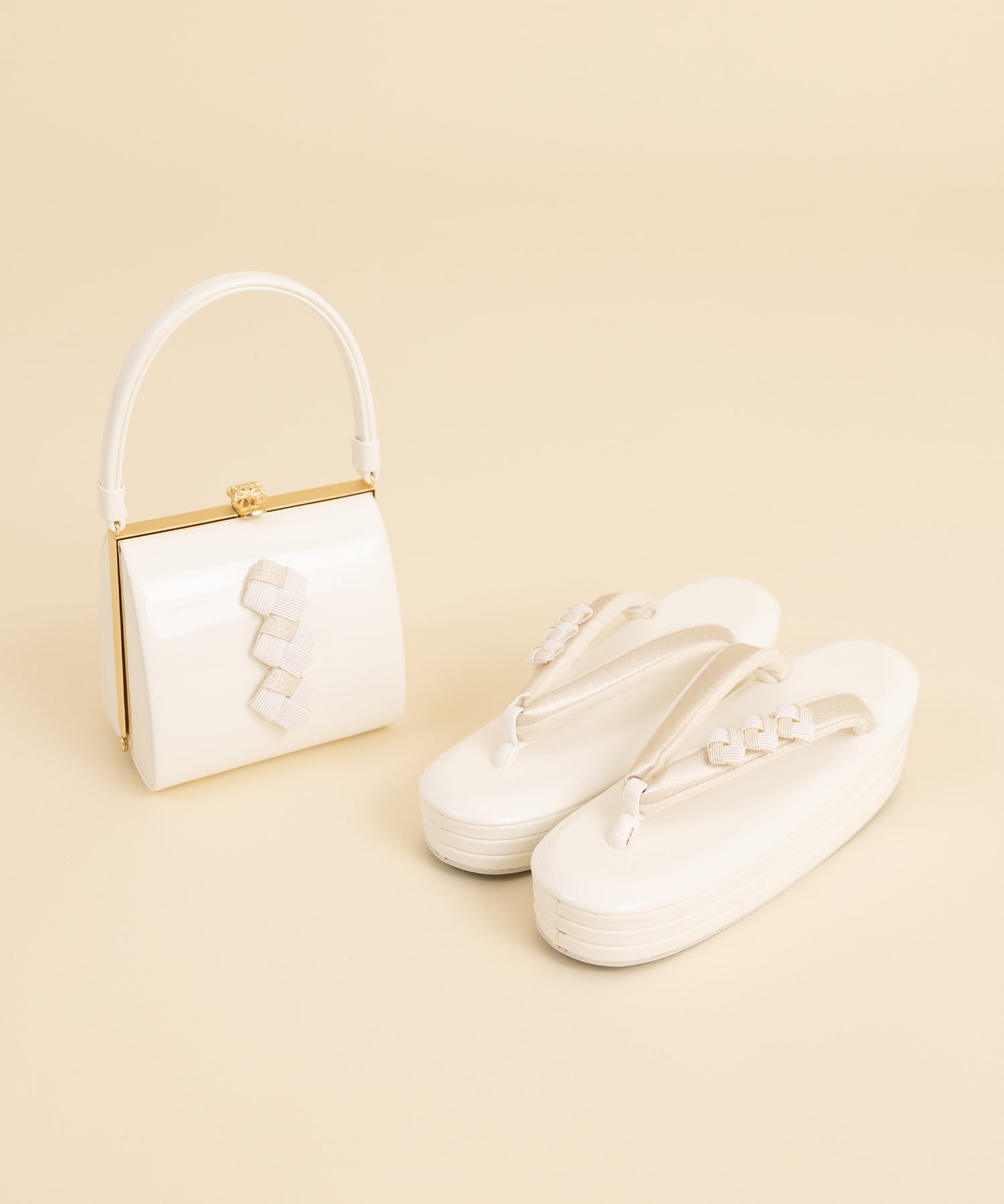 草履バッグセット -ホワイト