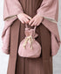 卒業式袴や成人式で使いやすい手提げ巾着バッグ-地紋シリーズ-