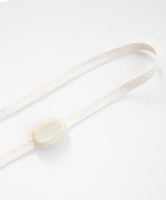 帯飾り white & brown