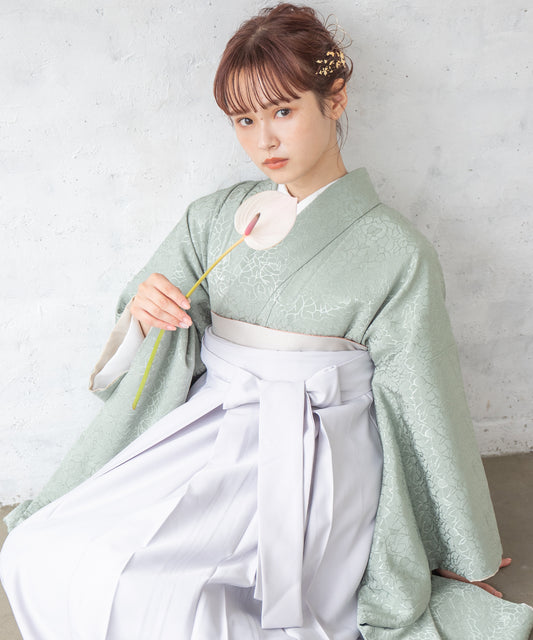 こだわり袴3点セット-ニュアンスカラー-ミント