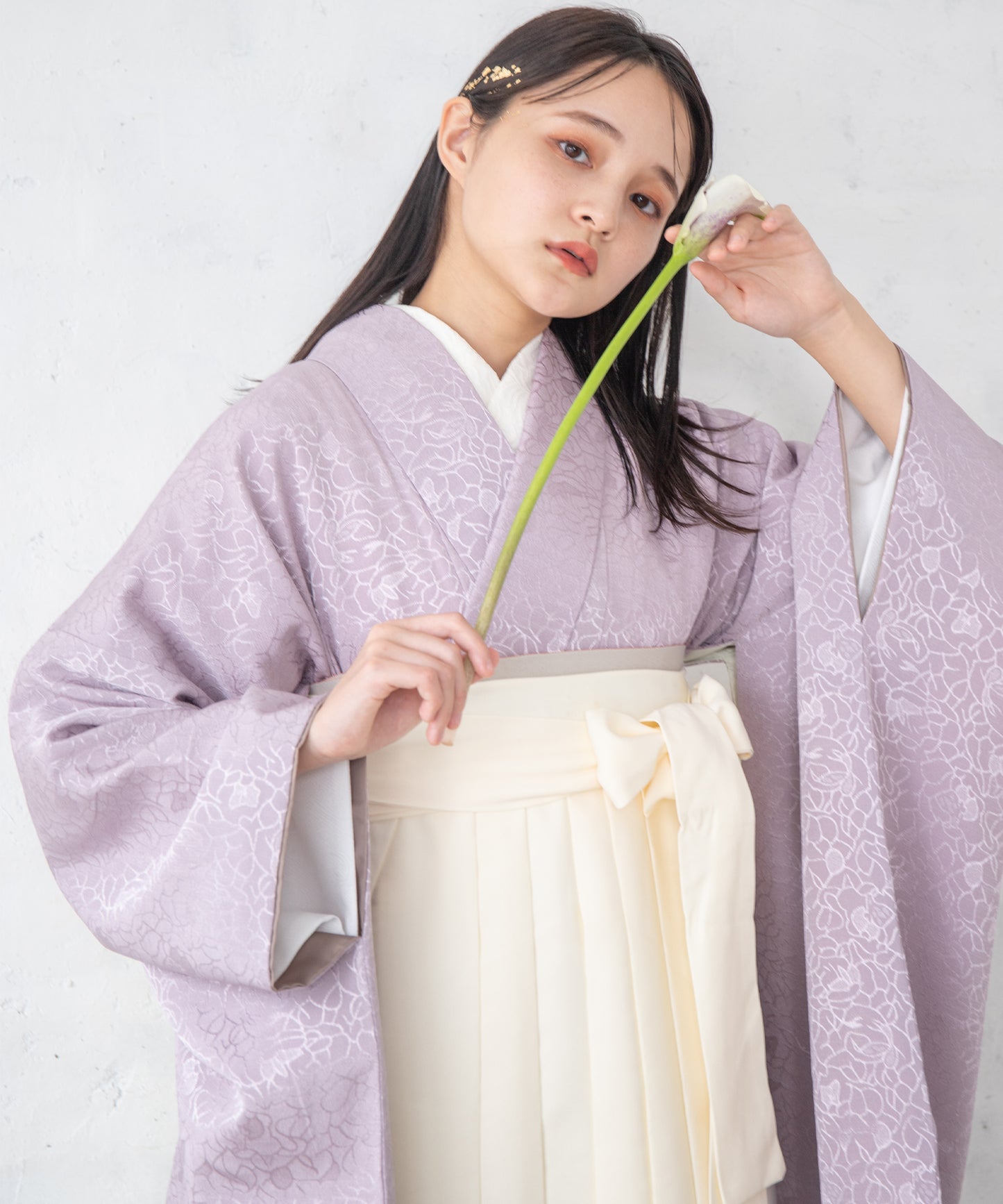 袴 グレース  Lサイズ二尺袖着物＋袴下帯＋袴